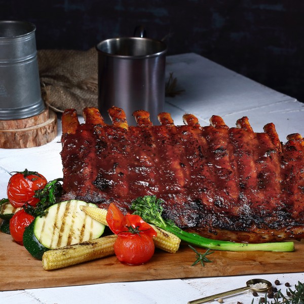 Charcoal-Grilled Babyback Ribs